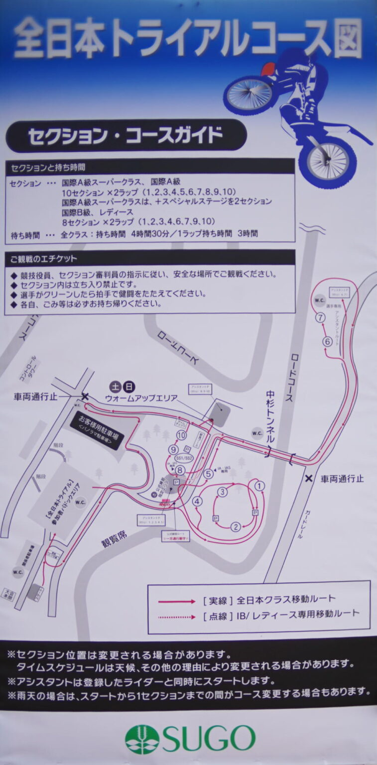 Sugo Map 2025全日本選手権第6戦宮城・SUGO大会 | トライアル自然山通信